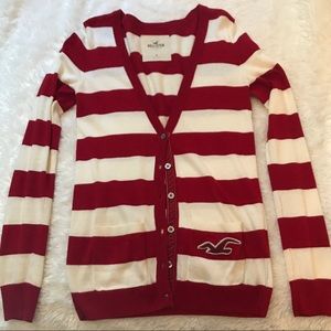 Hollister Red and White Stripped Sweater✨
